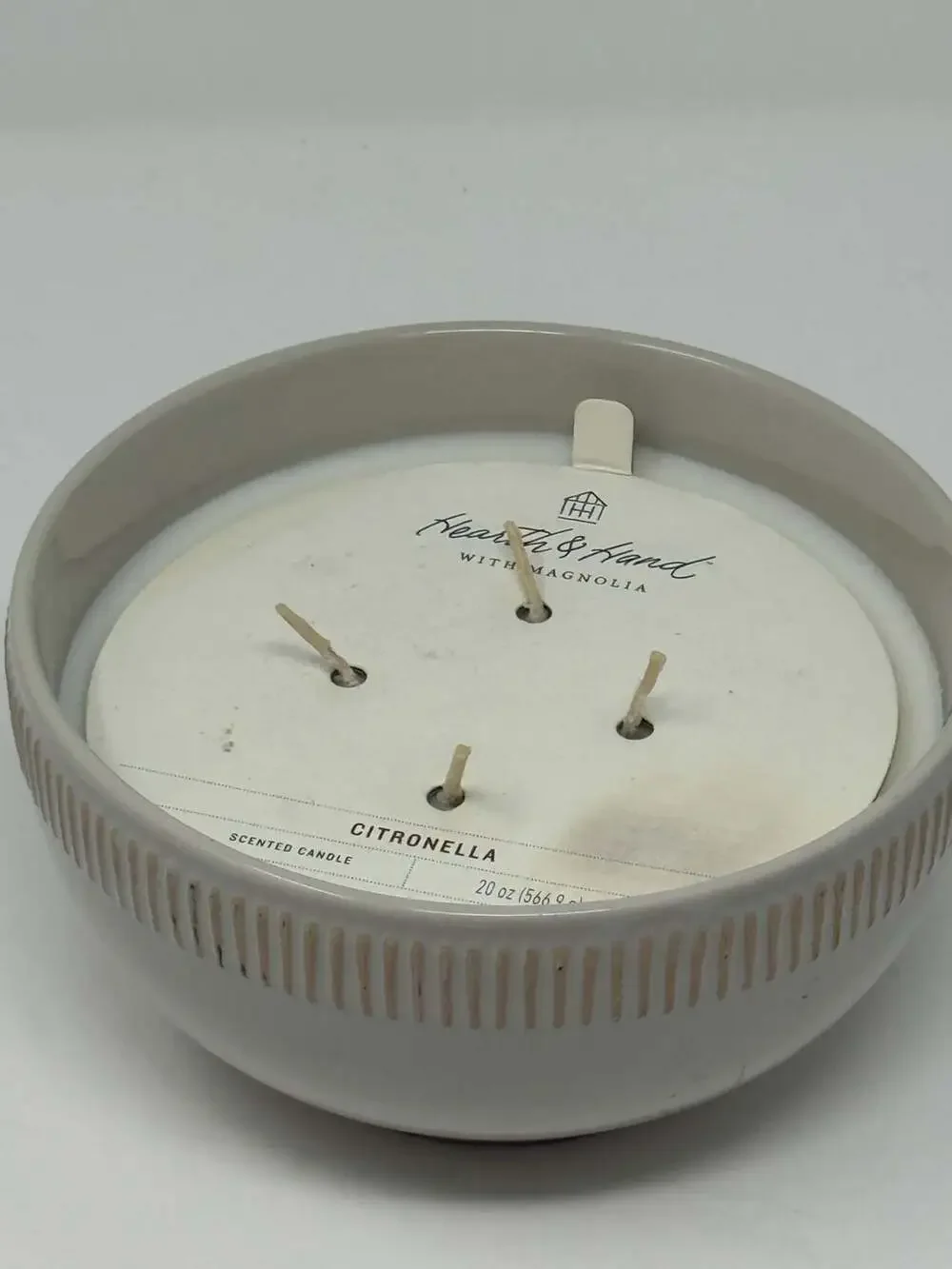Hearth & Hand with Magnolia 20oz Citronella 4-Wick Ceramic Scented Bowl Candle